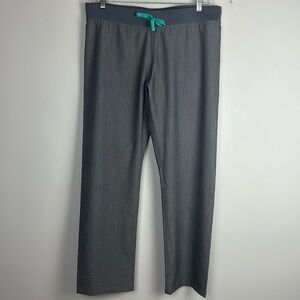 Figs Livingston Straight Leg Pants Yoga Waistband PO1801 Large Medical Scrub